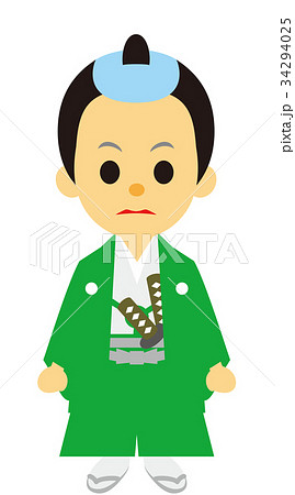 江戸時代　時代劇　武家の男性　武士 34294025