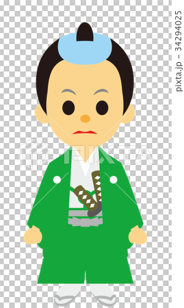 江戸時代　時代劇　武家の男性　武士 34294025