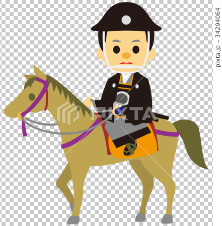 江戸時代　時代劇　馬に乗る与力 34294064