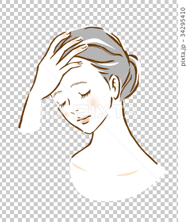 女性 白髪 髪 ヘアトラブル 美容 女性 白髪 髪 ヘアトラブル 美容 34295410
