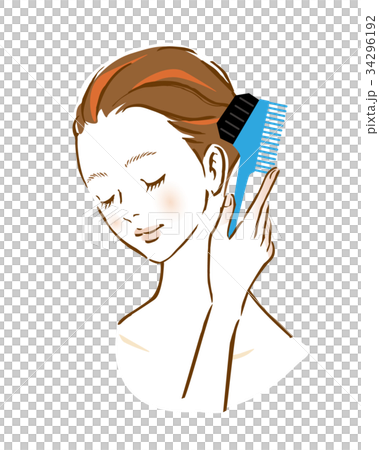 Female Hair Dyeing Coloring Hair Female Hair Dyeing Coloring Hair 34296192