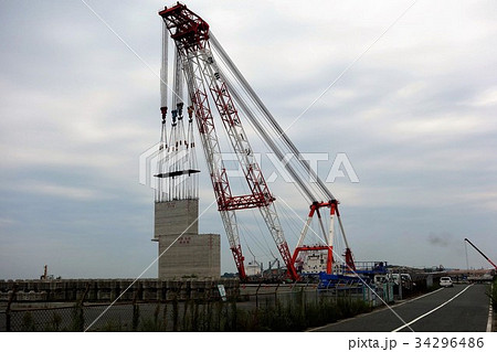 長州出島護岸ケーソン積出し 長州出島護岸ケーソン積出し 34296486