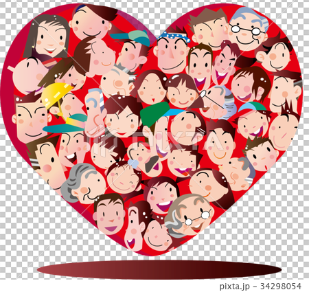 Inside the heart is the face of a person Inside the heart is the face of a person 34298054