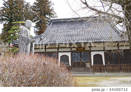 信州の文化財　守屋貞治の祖父　守屋貞七の延命地蔵尊像と浄蓮寺本堂（長野県中川村） 34300713