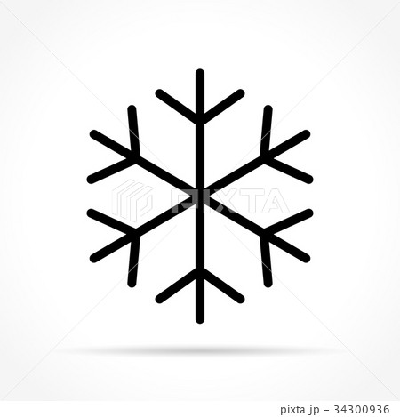 snowflake icon on white background 34300936