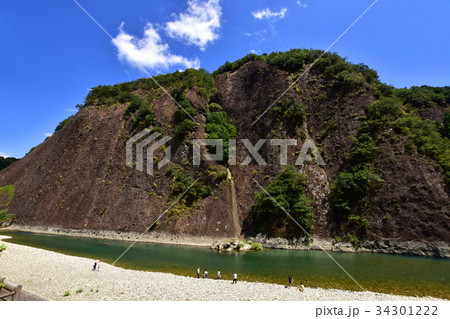 和歌山県 古座川の一枚岩 和歌山県 古座川の一枚岩 34301222