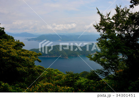 三方五湖　常神半島より　水月湖と三方湖（３） 34301451