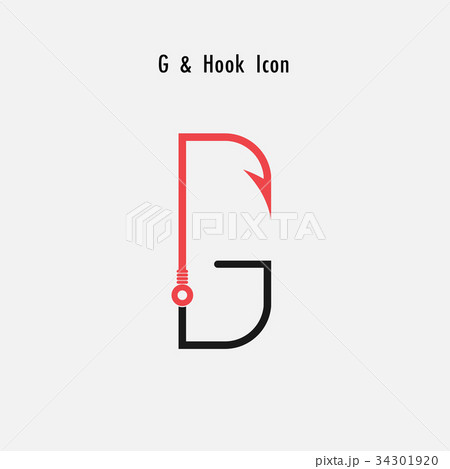 Creative G- Letter icon abstract and hook icon  34301920