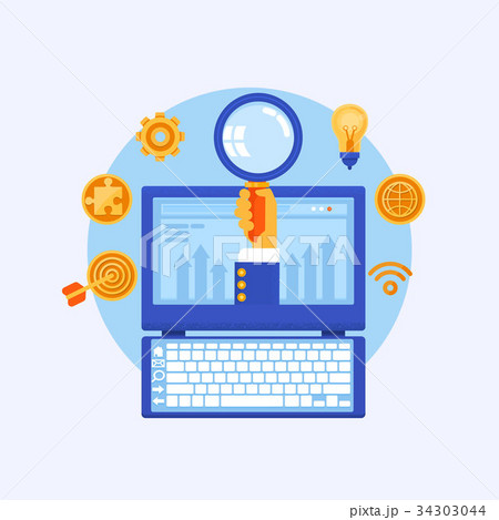 Concept for SEO content marketing, search 34303044