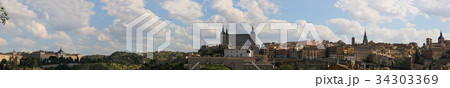 Toledo, Spain. Old town cityscape at the Alcazar Toledo, Spain. Old town cityscape at the Alcazar 34303369