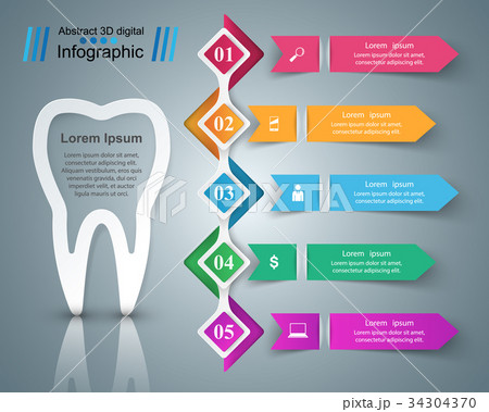 Business Infographics. Tooth icon. Business Infographics. Tooth icon. 34304370