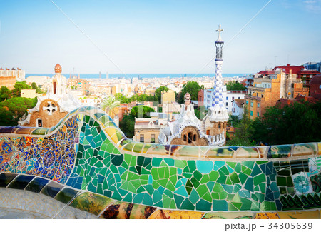park Guell, Barcelona park Guell, Barcelona 34305639