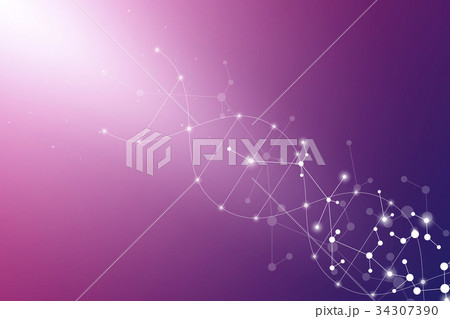 Molecule structure dna and neurons, connected 34307390