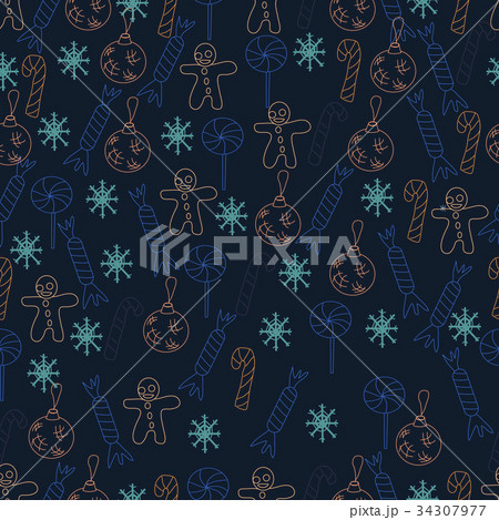 Seamless Christmas background.  34307977