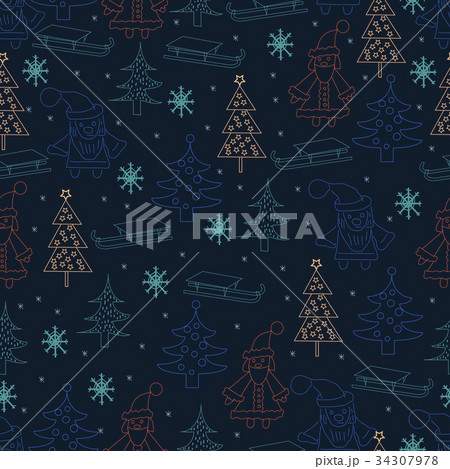 Seamless Christmas background.  34307978