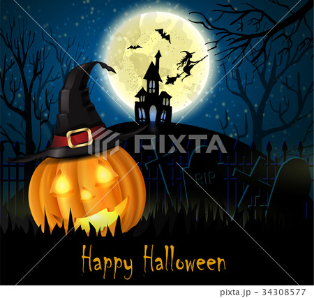 Halloween spooky background Halloween spooky background 34308577