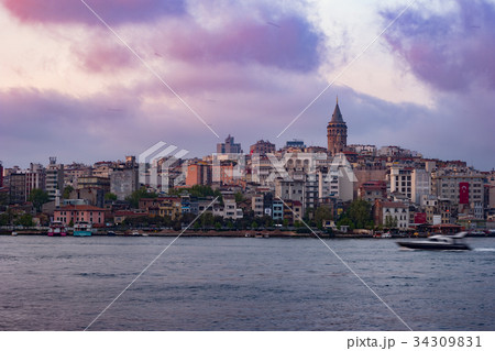 Beyoglu district historic architecture and Galata 34309831