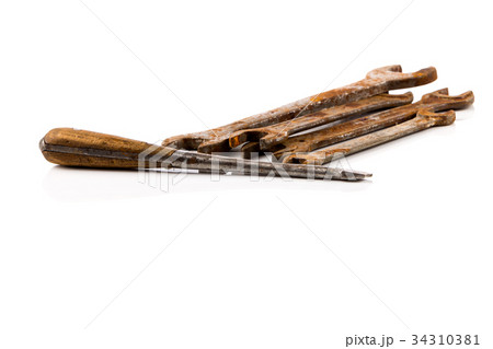 Old rusty tools isolated Old rusty tools isolated 34310381