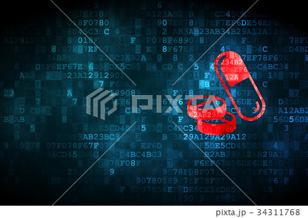 Medicine concept: Pills on digital background Medicine concept: Pills on digital background 34311768
