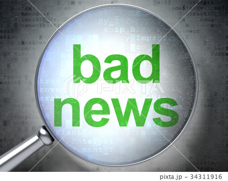 News concept: Bad News with optical glass News concept: Bad News with optical glass 34311916