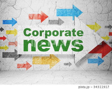 News concept: arrow with Corporate News on grunge News concept: arrow with Corporate News on grunge 34311917