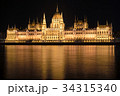 Hungarian Parliament Building at night, Budapest 34315340