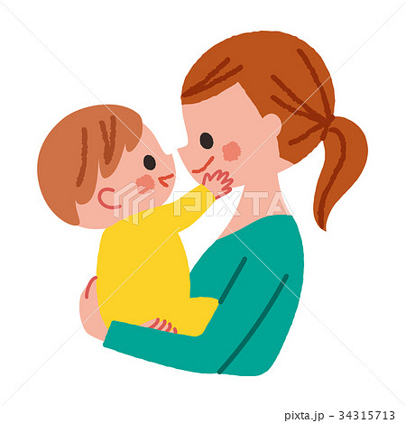 赤ちゃん 抱っこ イラストのイラスト素材 34315713 Pixta