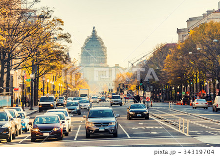 Pennsylvania street in Washington DC 34319704
