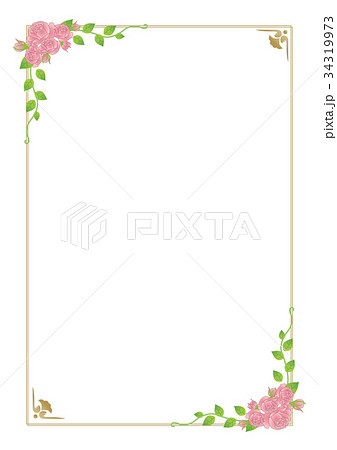 バラ罫線 縦のイラスト素材