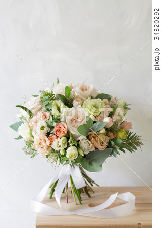Bridal bouquet. A simple bouquet of flowers and Bridal bouquet. A simple bouquet of flowers and 34320292