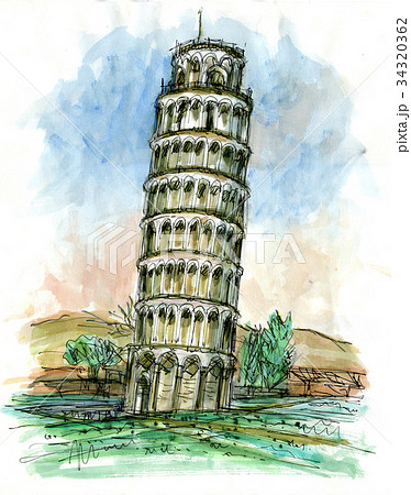 How to Draw LEANING TOWER OF PISA - Easy Fun step by step Beginner - YouTube