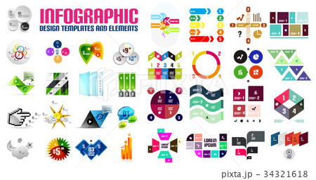 Vector colorful geometrical info banners 34321618