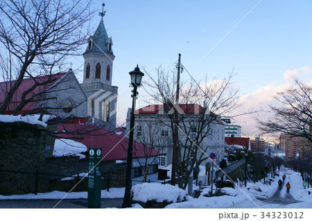 夕暮れのカトリック元町教会 夕暮れのカトリック元町教会 34323012