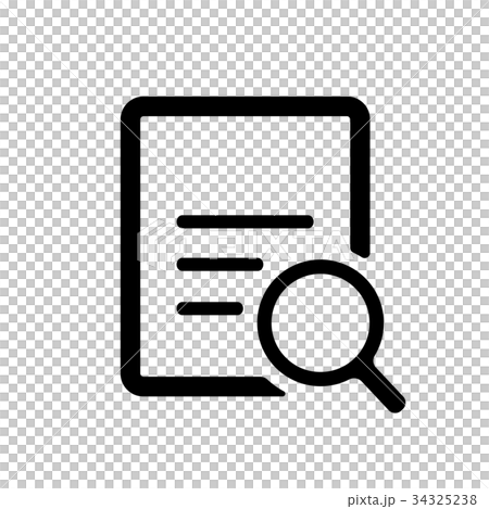 Document text search icon - Stock Illustration [34325238] - PIXTA