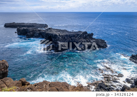 Pacific ocean landscape in Easter island 34326124
