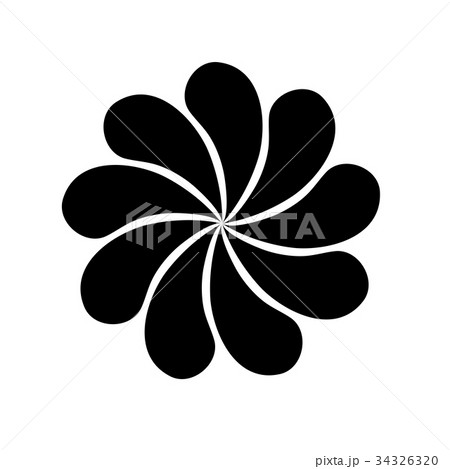 和紋 渦 菊　アイコン 模様 34326320
