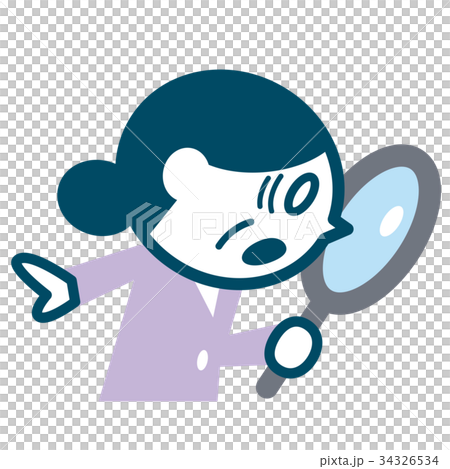 Senior woman looking into loupe Senior woman looking into loupe 34326534