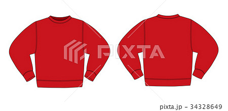 スウェットシャツイラスト 赤 のイラスト素材 34328649 Pixta