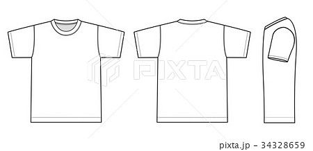 半袖tシャツ 絵型イラスト 側面 のイラスト素材 34328659 Pixta