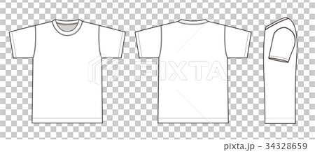 Short sleeve T-shirt pictorial illustration (side) 34328659