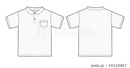 ポロシャツ イラスト 白 のイラスト素材 34328967 Pixta