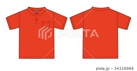 ポロシャツ イラスト 赤 のイラスト素材 34328968 Pixta
