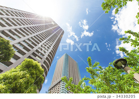 タワーマンションのある都市風景 34330205
