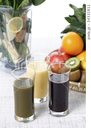 スムージー　アサイージュース　グリーンスムージー　野菜ジュース 34332811