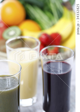 スムージー　アサイージュース　グリーンスムージー　野菜ジュース 34332825