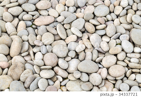 Stone background gray small pebbles beach Stone background gray small pebbles beach 34337721
