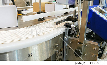 Food factory automated robotic conveyor line 34338382