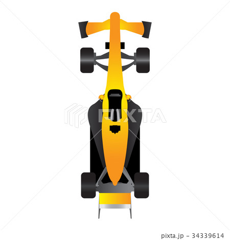 Top view of a racing car 34339614
