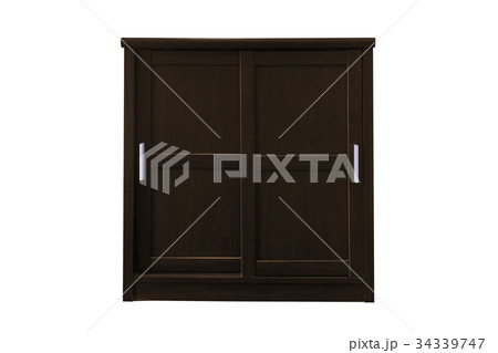 Wooden cabinet isolated. 34339747