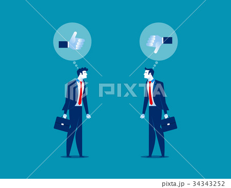 Businessman for like and dislike. Businessman for like and dislike. 34343252
